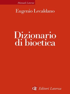 cover image of Dizionario di bioetica